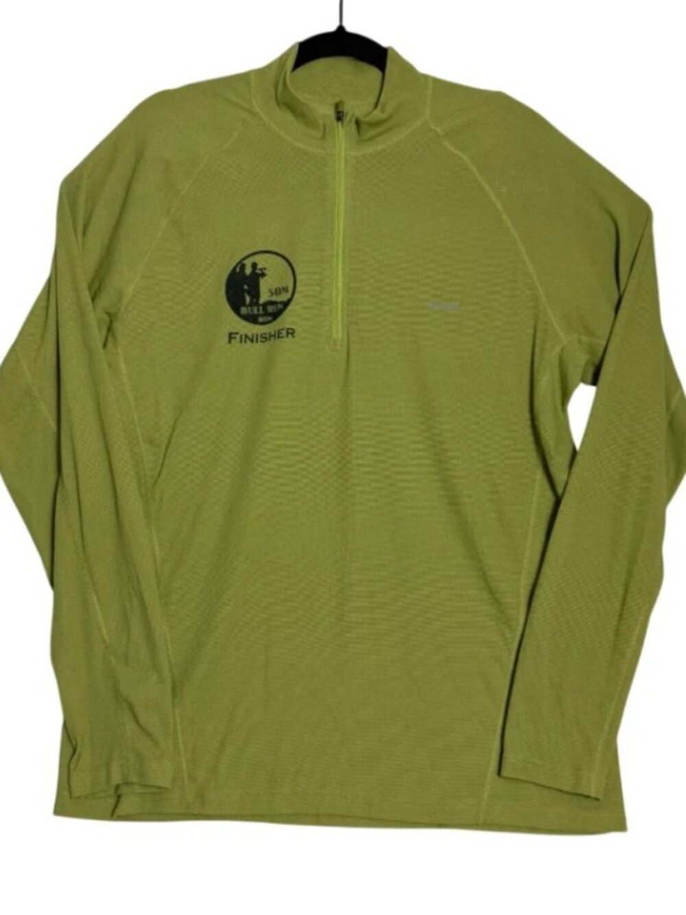 Patagonia Bull Run 50M Finisher Performance Baselayer Capilene Green 1/4 Large